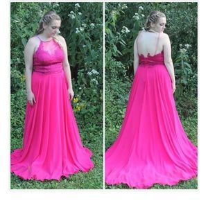 Dave and Johnny fuschia gown